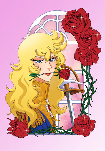 Lady Oscar acrylic stand